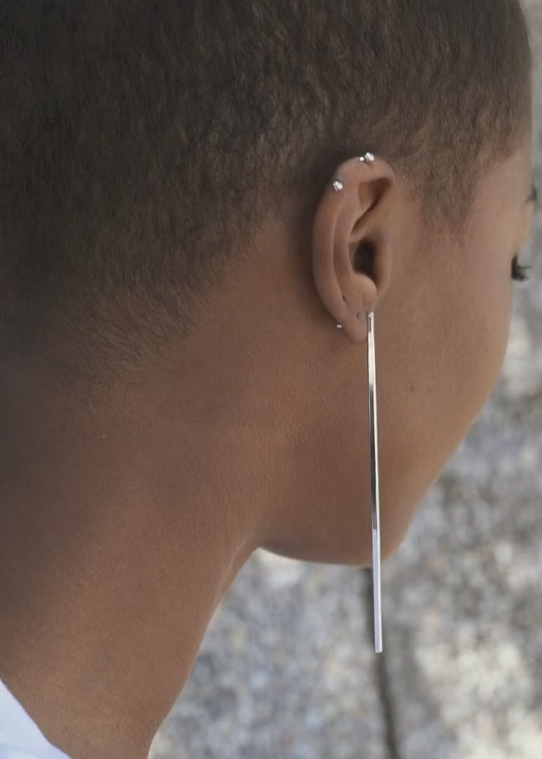 Line Earring, extra long