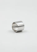 Silver ring on a white background