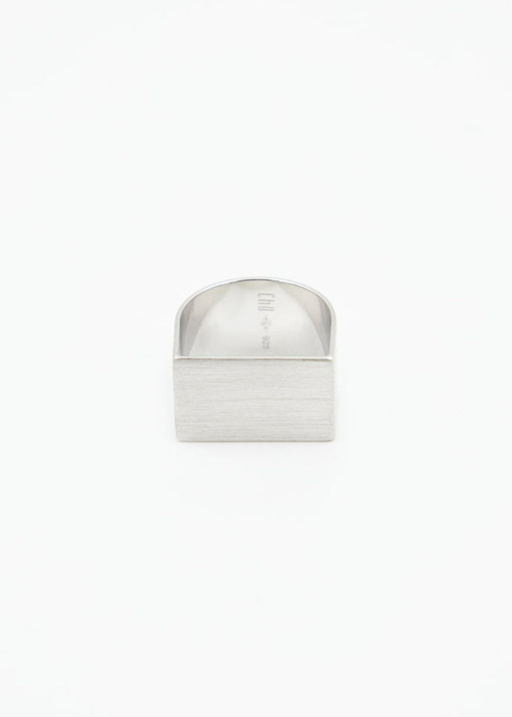 Silver Ring matte-polished on a white background